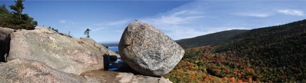 Rocks and waves at Acadia National Park